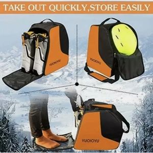 Ski Boot Bag - Waterproof Snowboard Boots Bag, Perfect Gear Travel Shoulder